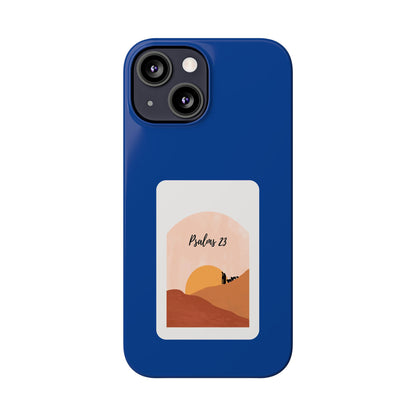 Dual-Layer Phone Case Inspired by Psalm 23 - #Darkblue