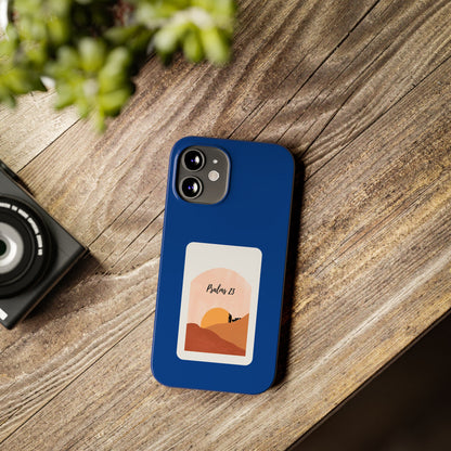 Dual-Layer Phone Case Inspired by Psalm 23 - #Darkblue