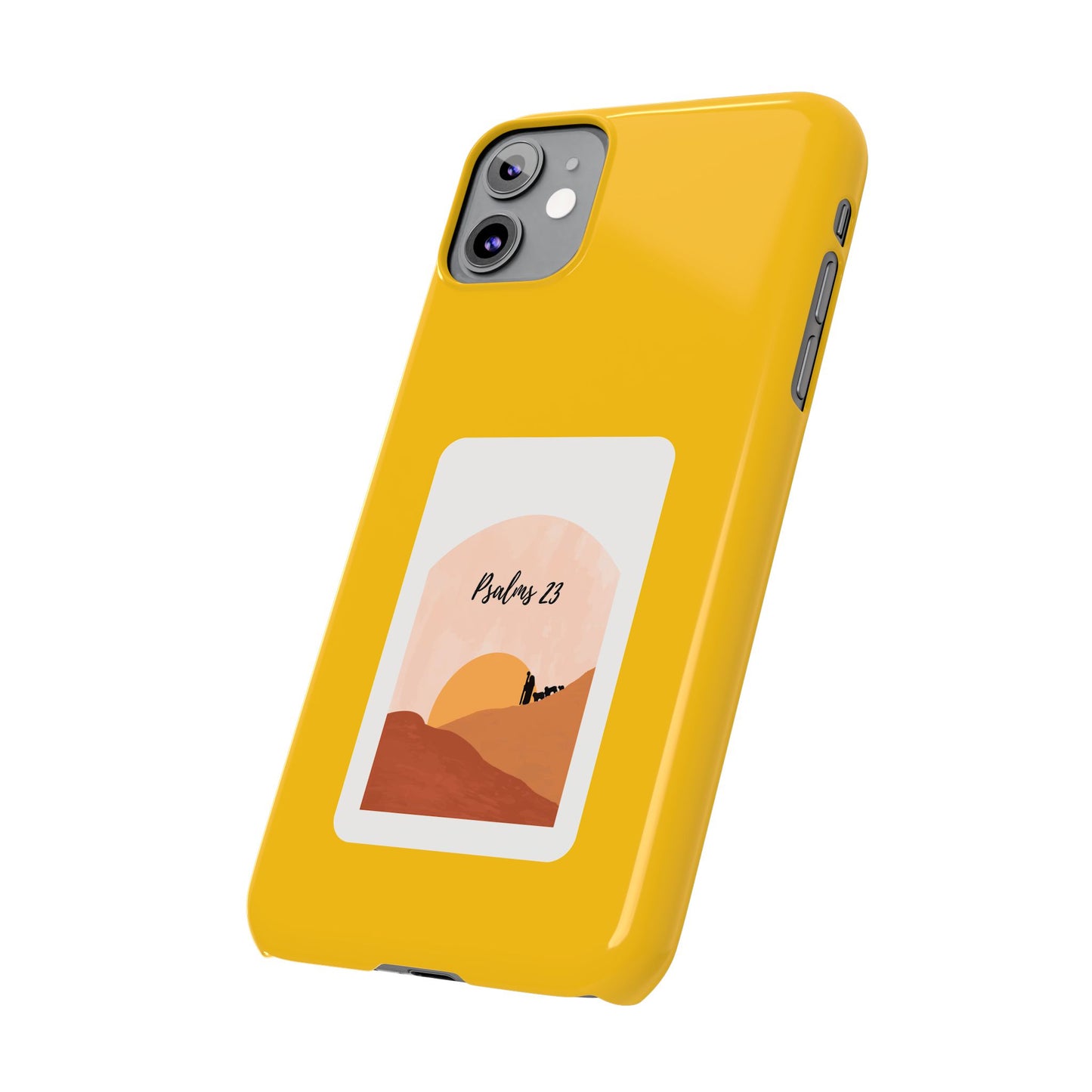 Dual-Layer Phone Case Inspired by Psalm 23 - #yellow