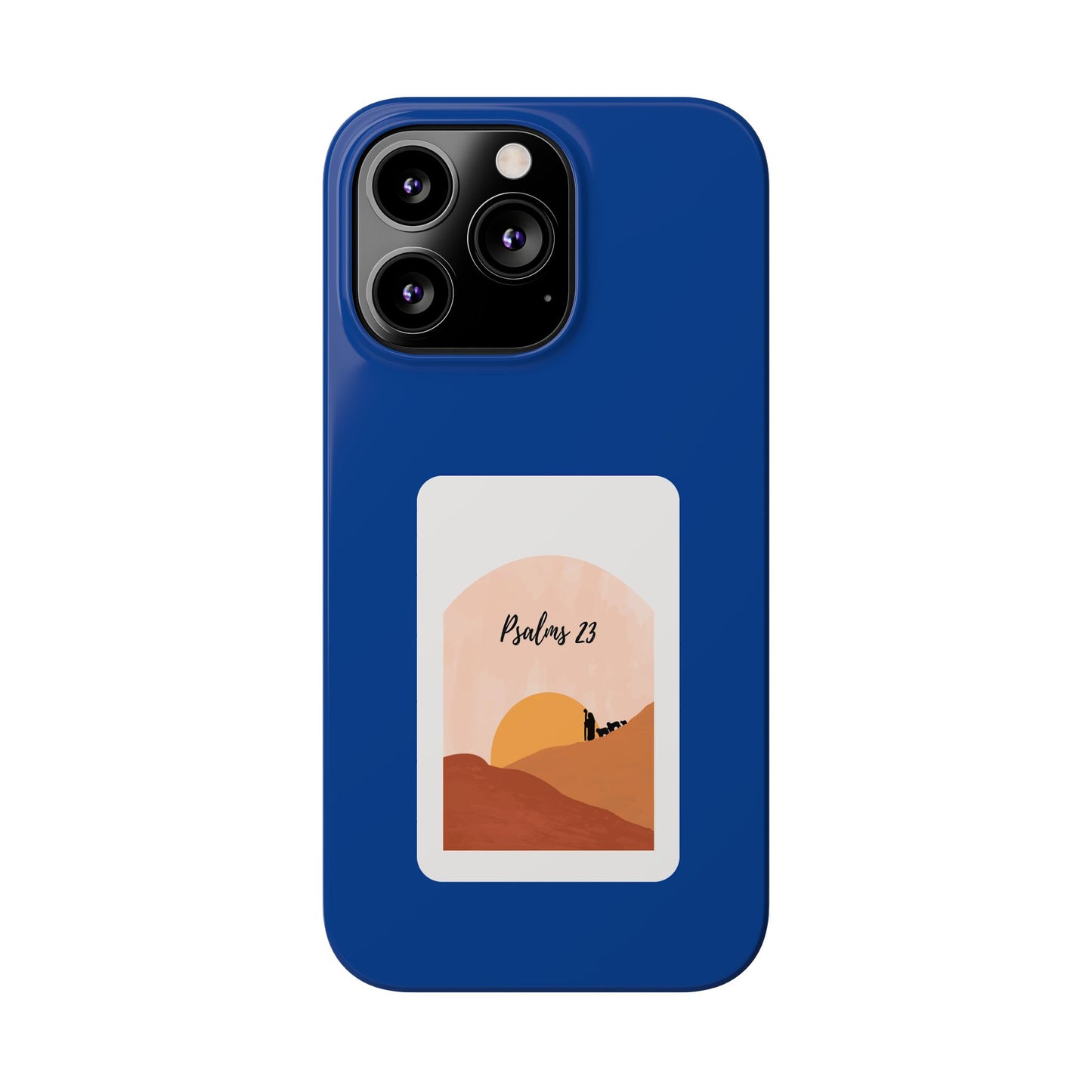 Dual-Layer Phone Case Inspired by Psalm 23 - #Darkblue