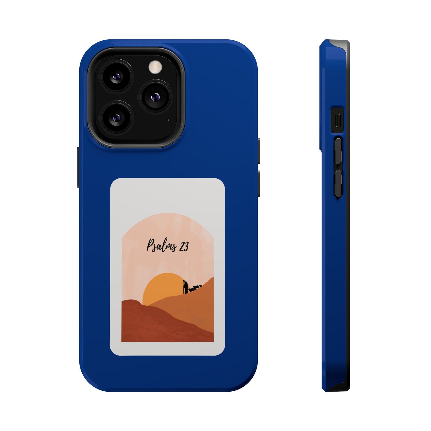 Dual-Layer Phone Case Inspired by Psalm 23 - #Darkblue