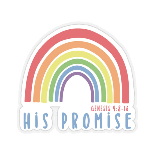 "His Promise" Rainbow Sticker | Genesis 9:8-16