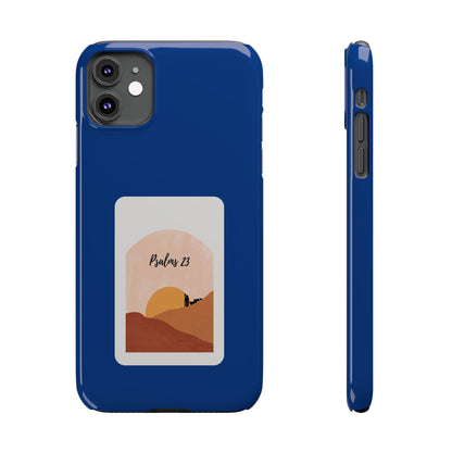 Dual-Layer Phone Case Inspired by Psalm 23 - #Darkblue