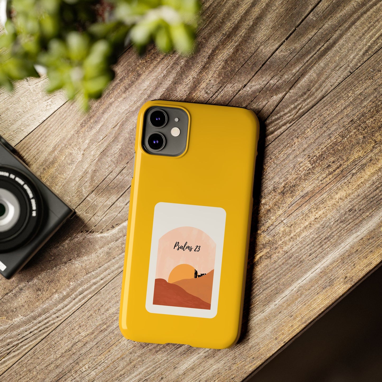 Dual-Layer Phone Case Inspired by Psalm 23 - #yellow