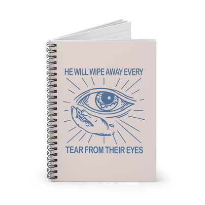 "Tear-Wiping Comfort Christian Spiral Notebook"