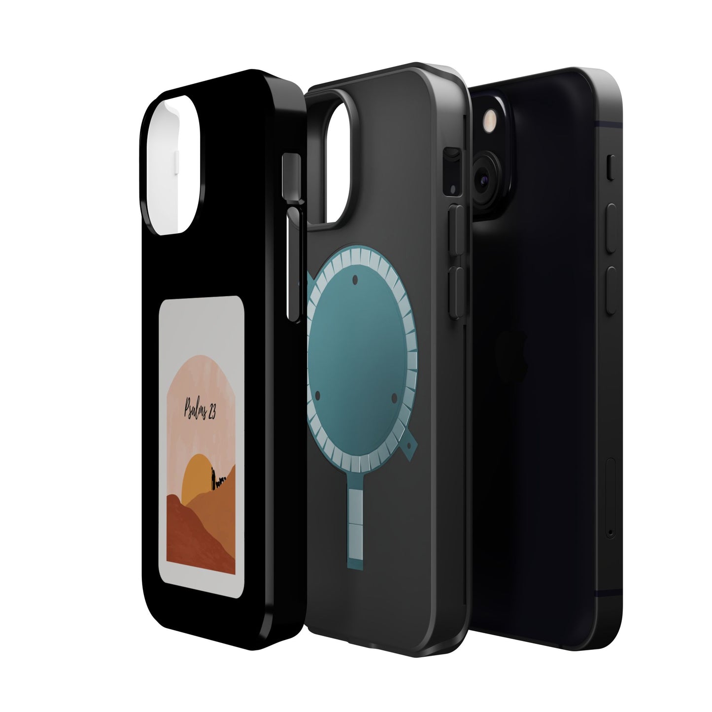 Dual-Layer Phone Case Inspired by Psalm 23 - #Black