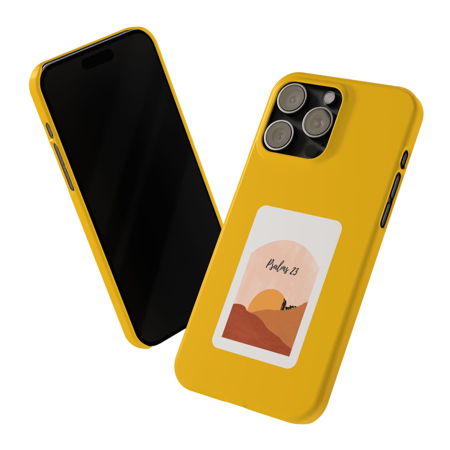 Dual-Layer Phone Case Inspired by Psalm 23 - #yellow