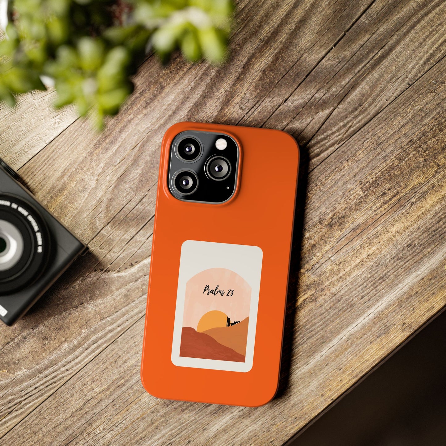 Dual-Layer Phone Case Inspired by Psalm 23 - #Orange