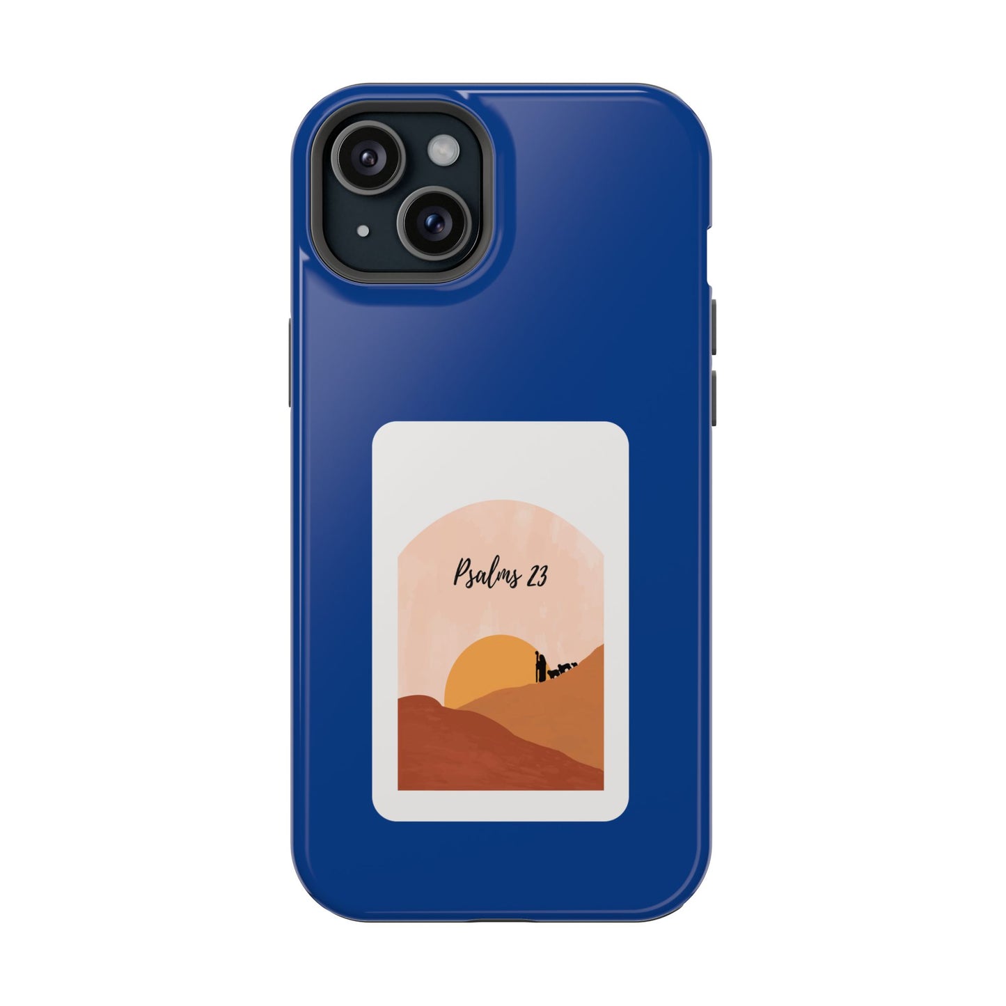 Dual-Layer Phone Case Inspired by Psalm 23 - #Darkblue