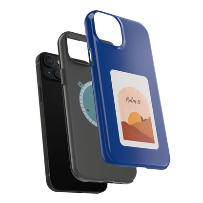 Dual-Layer Phone Case Inspired by Psalm 23 - #Darkblue