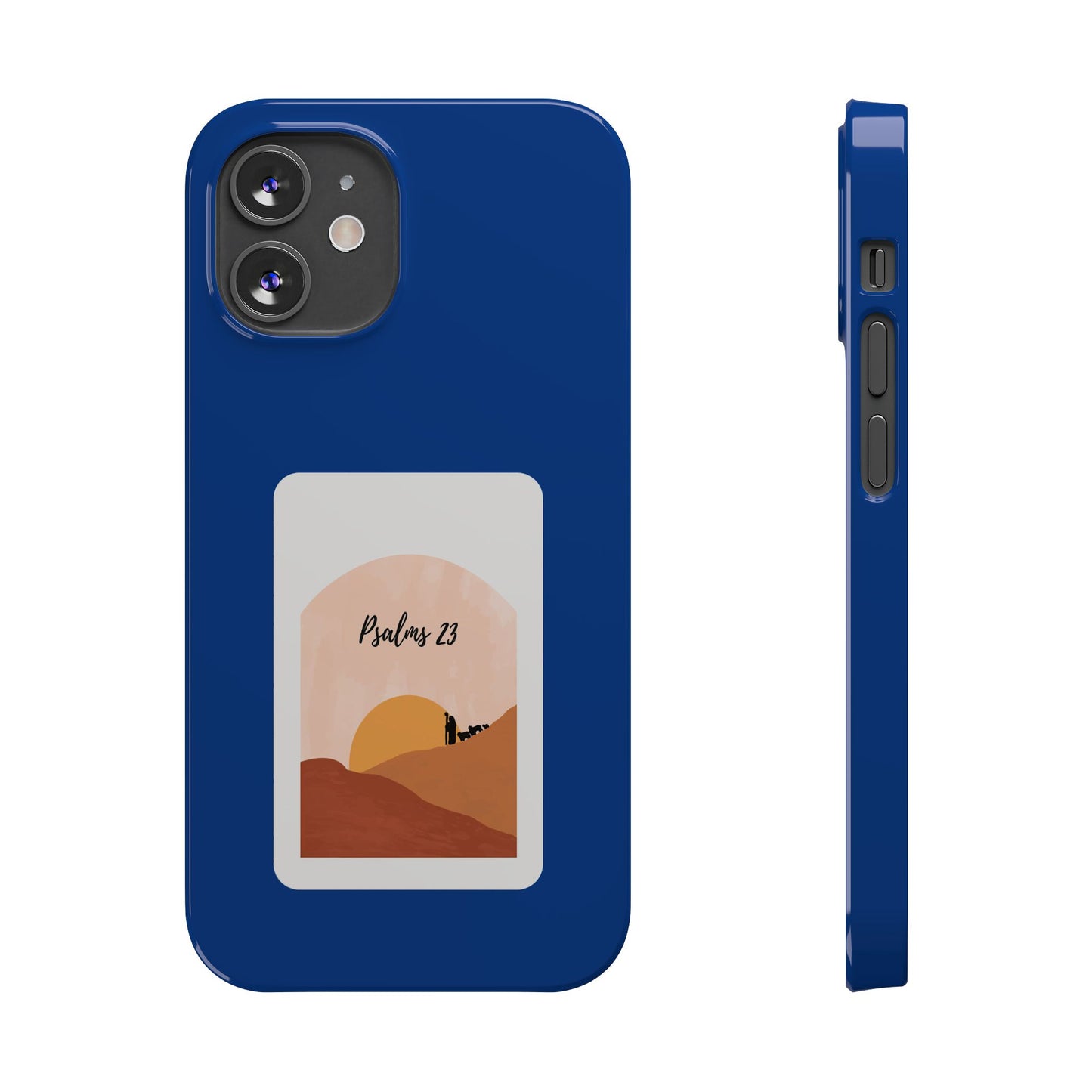 Dual-Layer Phone Case Inspired by Psalm 23 - #Darkblue