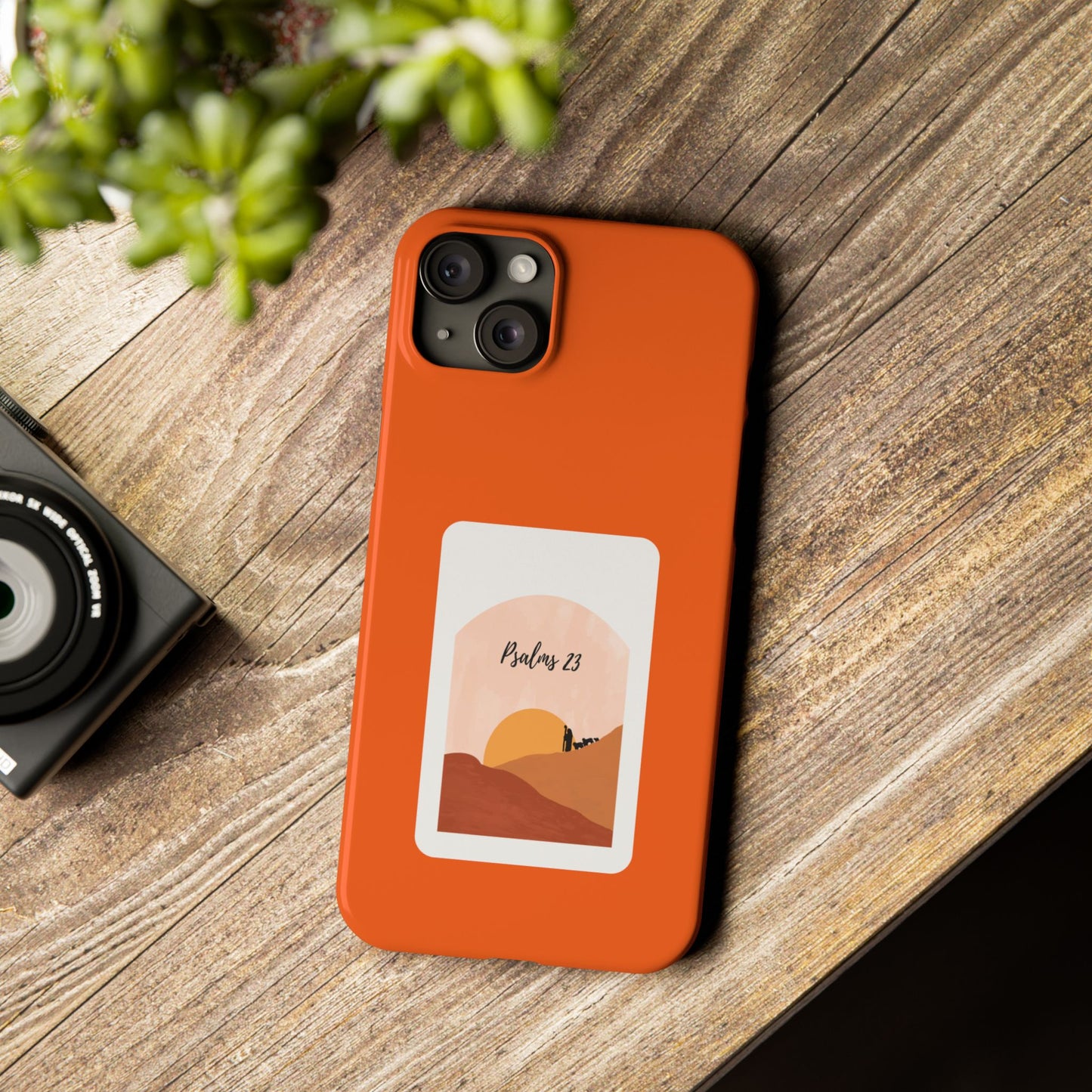 Dual-Layer Phone Case Inspired by Psalm 23 - #Orange