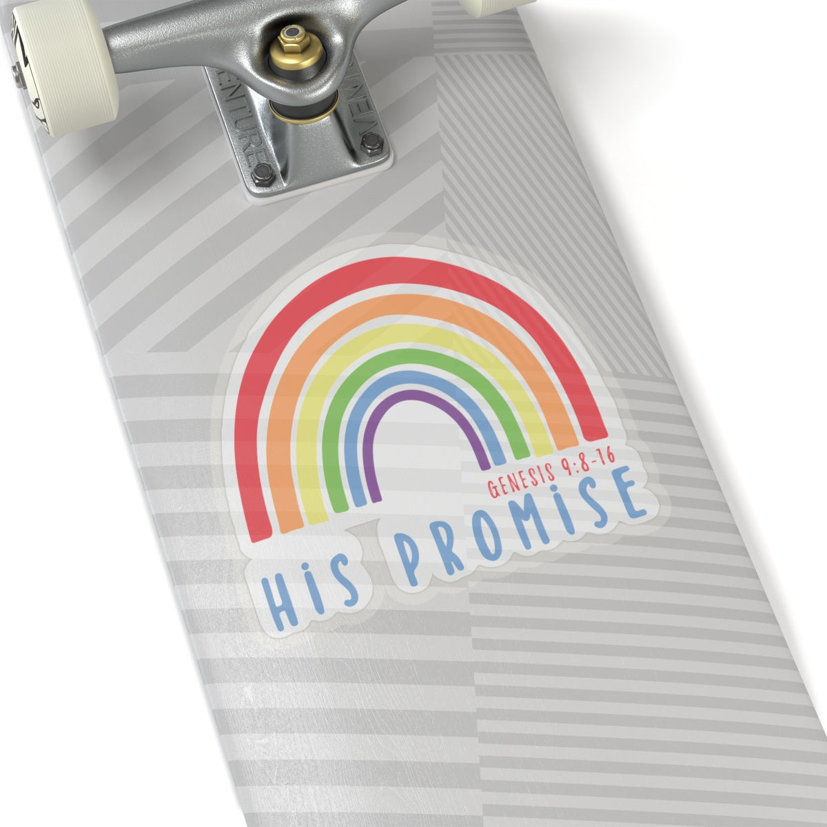 "His Promise" Rainbow Sticker | Genesis 9:8-16