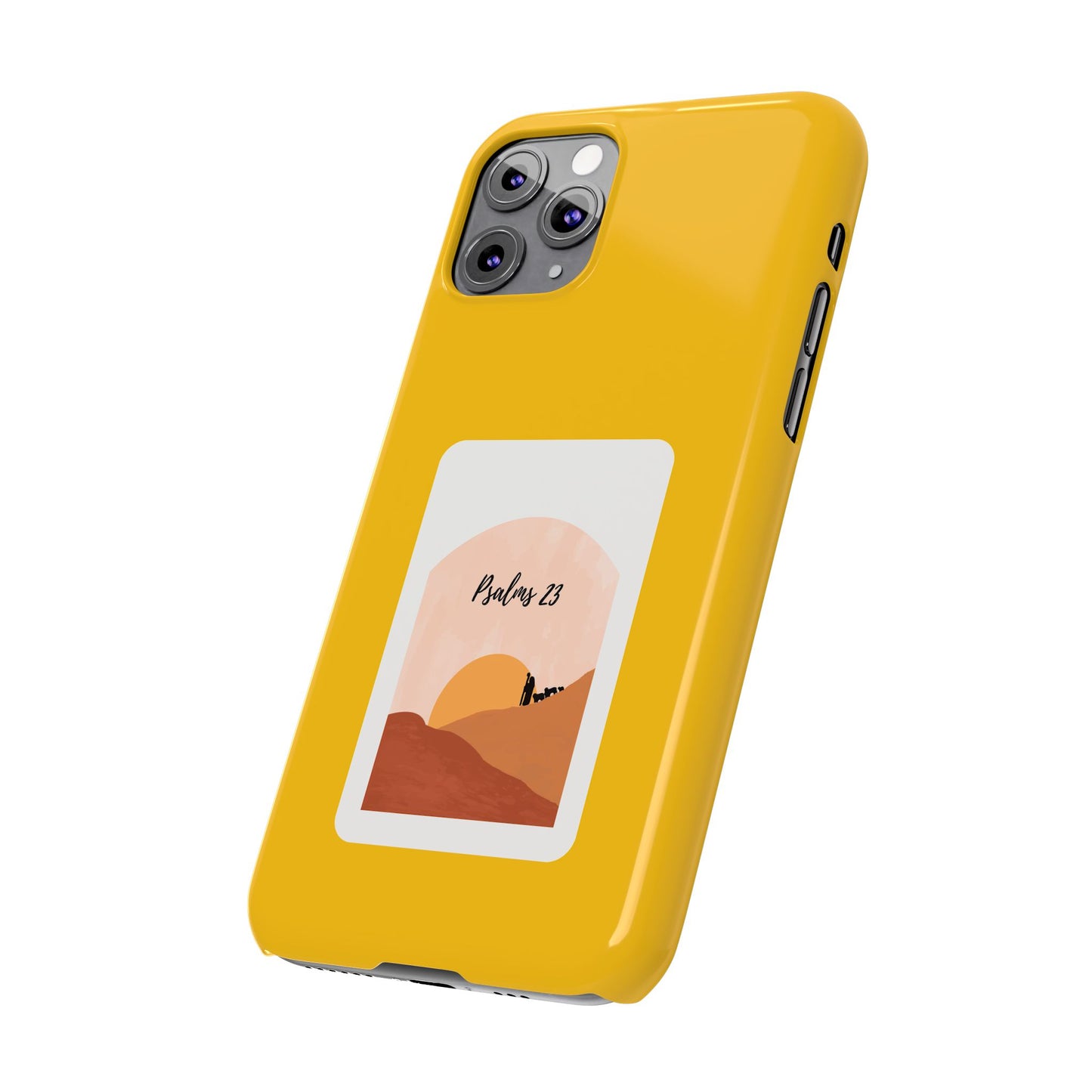 Dual-Layer Phone Case Inspired by Psalm 23 - #yellow