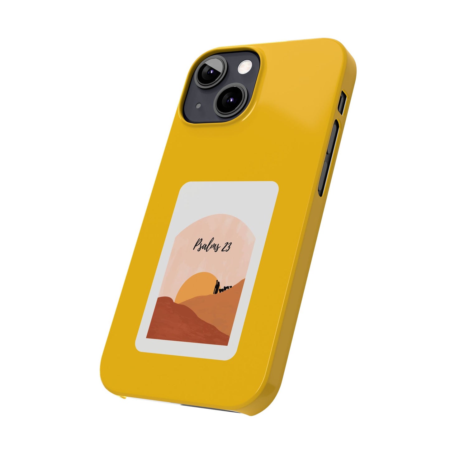 Dual-Layer Phone Case Inspired by Psalm 23 - #yellow