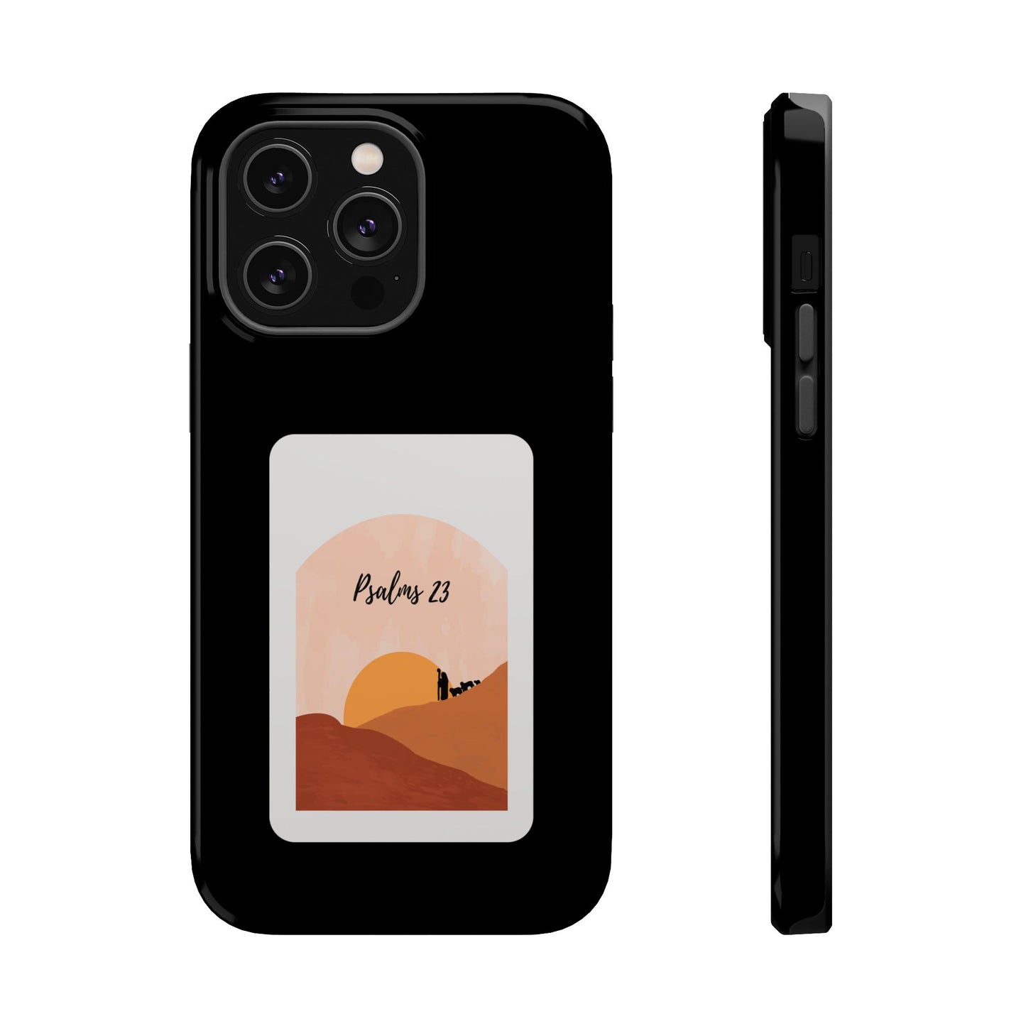 Dual-Layer Phone Case Inspired by Psalm 23 - #Black