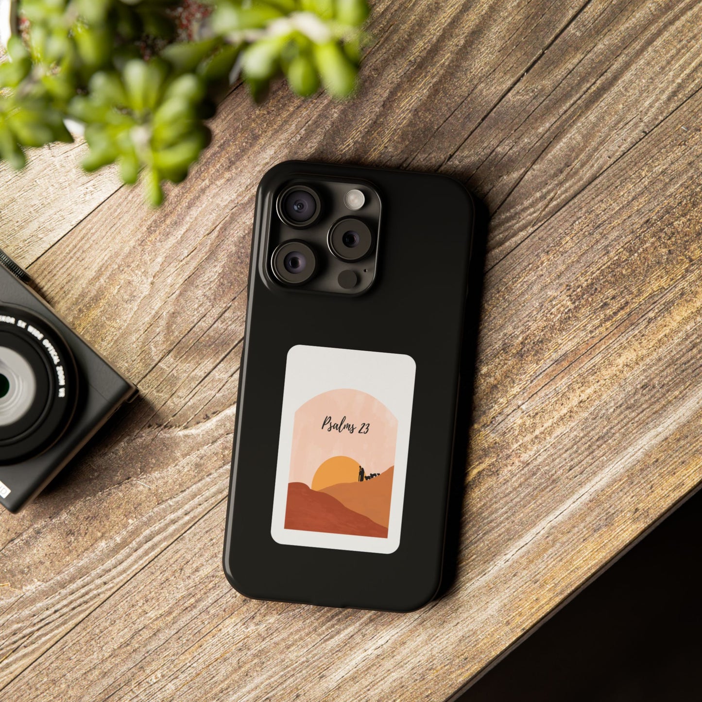 Dual-Layer Phone Case Inspired by Psalm 23 - #Black