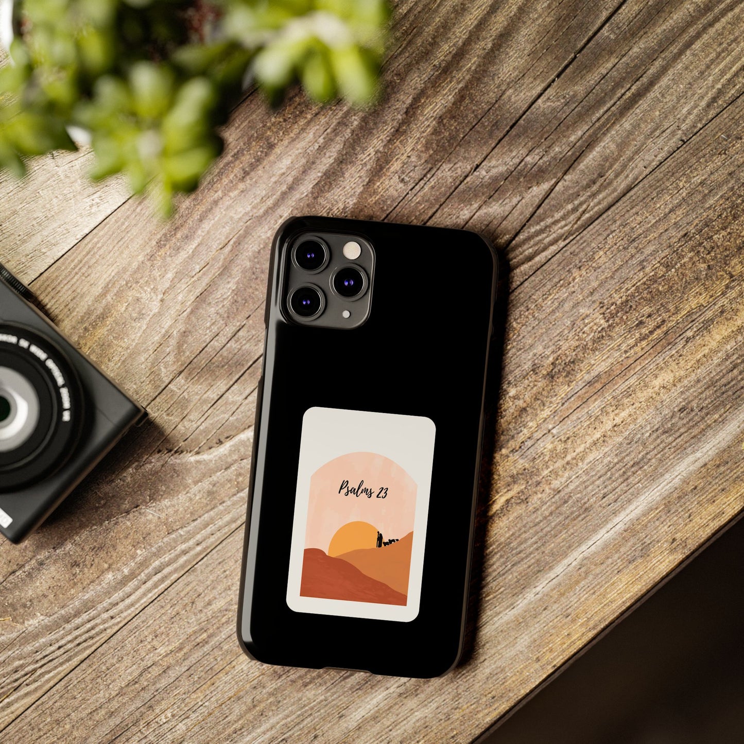 Dual-Layer Phone Case Inspired by Psalm 23 - #Black