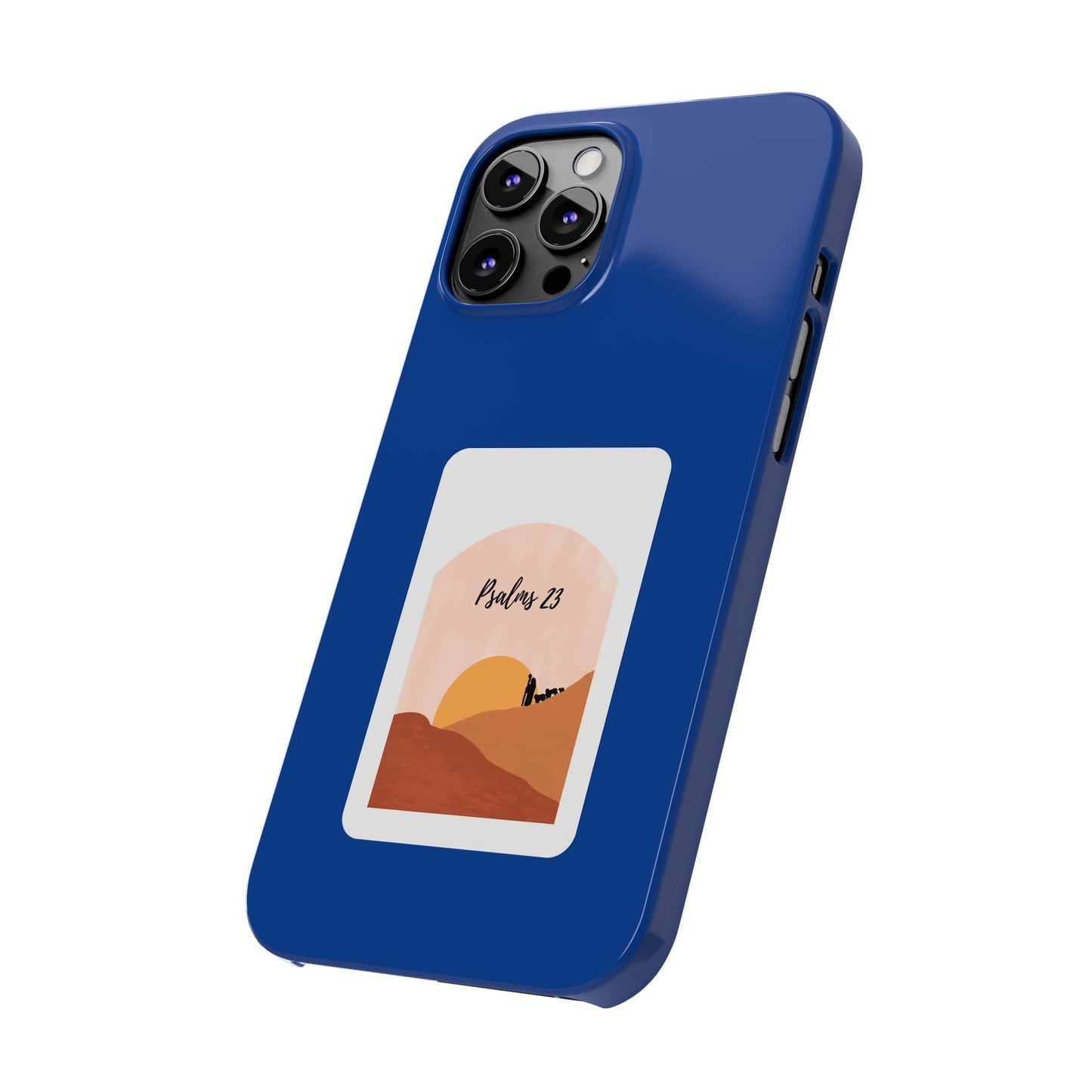 Dual-Layer Phone Case Inspired by Psalm 23 - #Darkblue