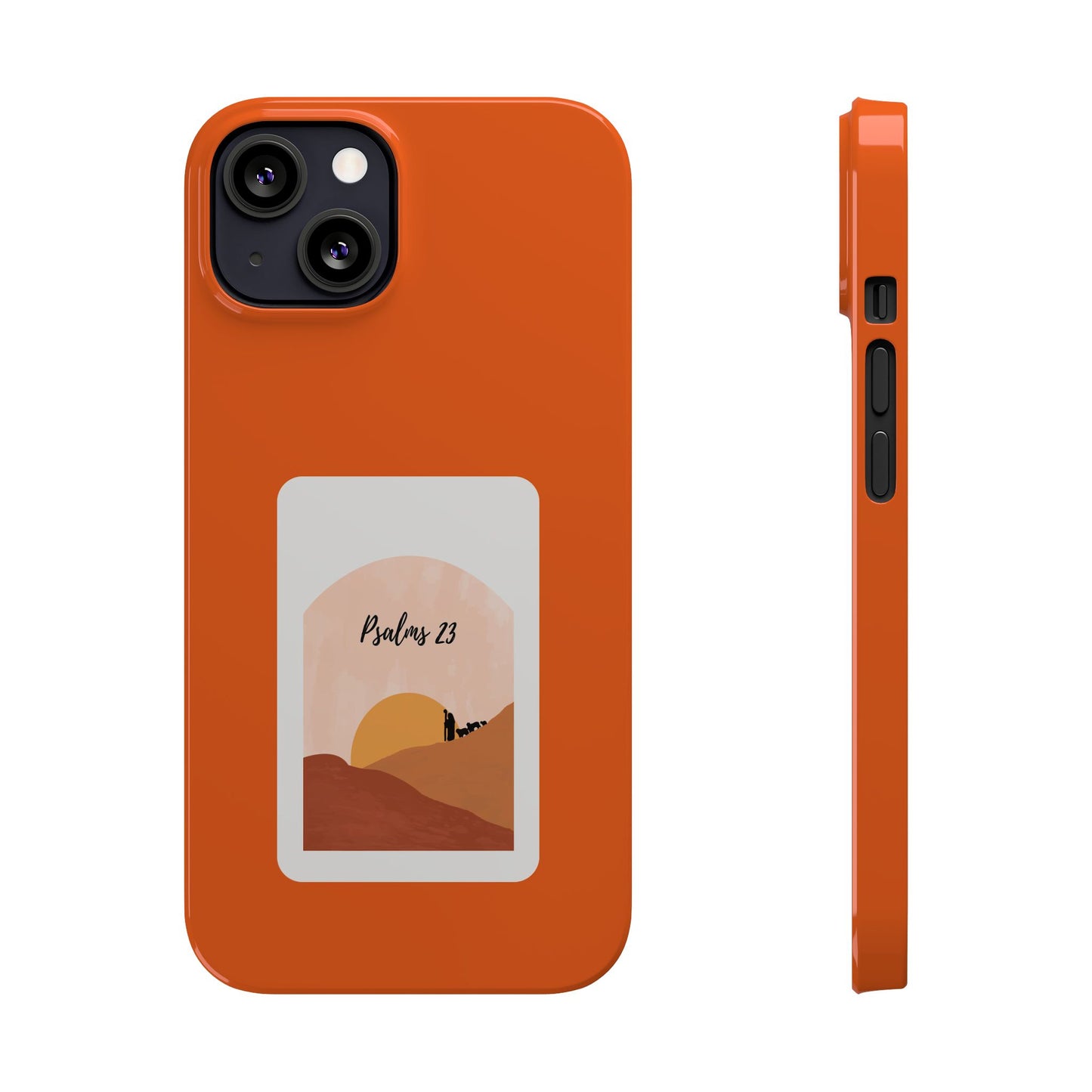 Dual-Layer Phone Case Inspired by Psalm 23 - #Orange