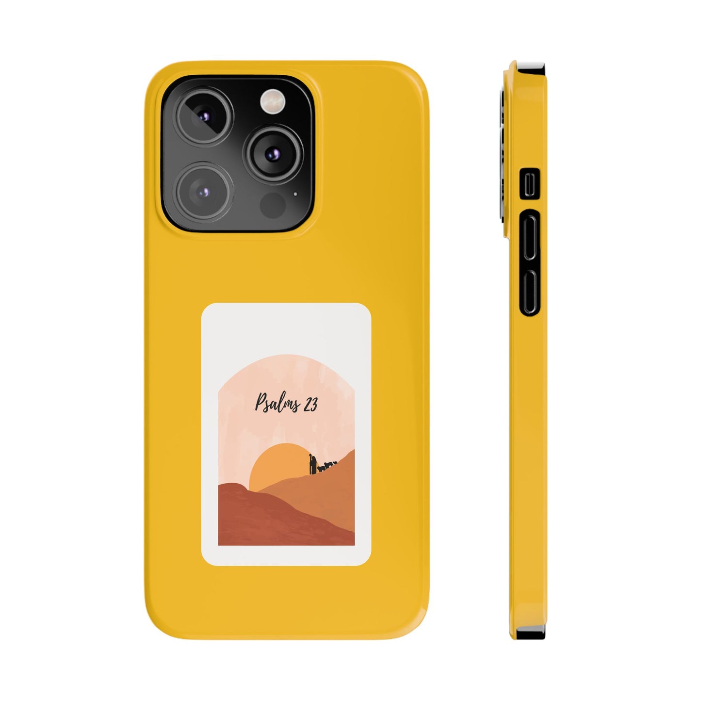 Dual-Layer Phone Case Inspired by Psalm 23 - #yellow