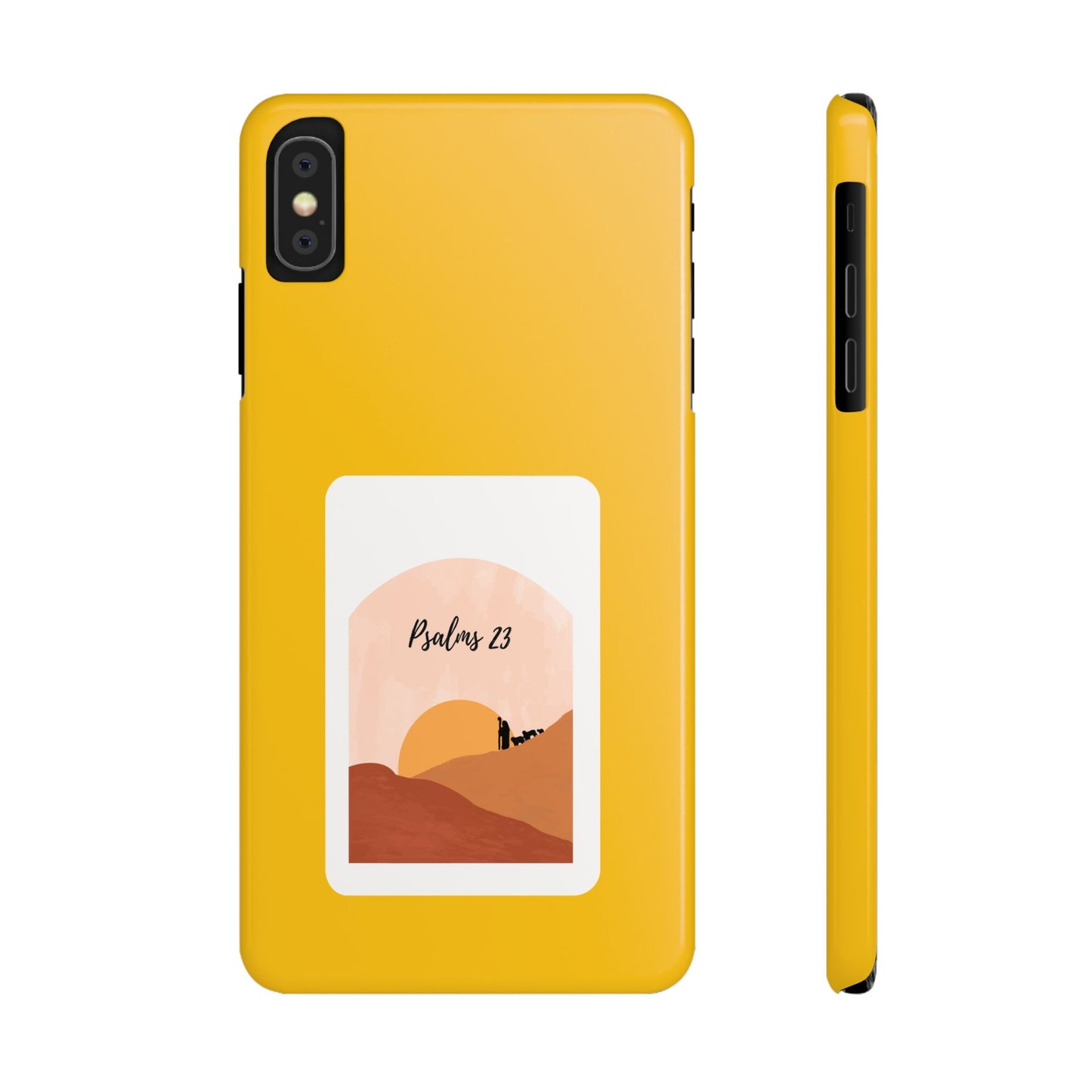 Dual-Layer Phone Case Inspired by Psalm 23 - #yellow