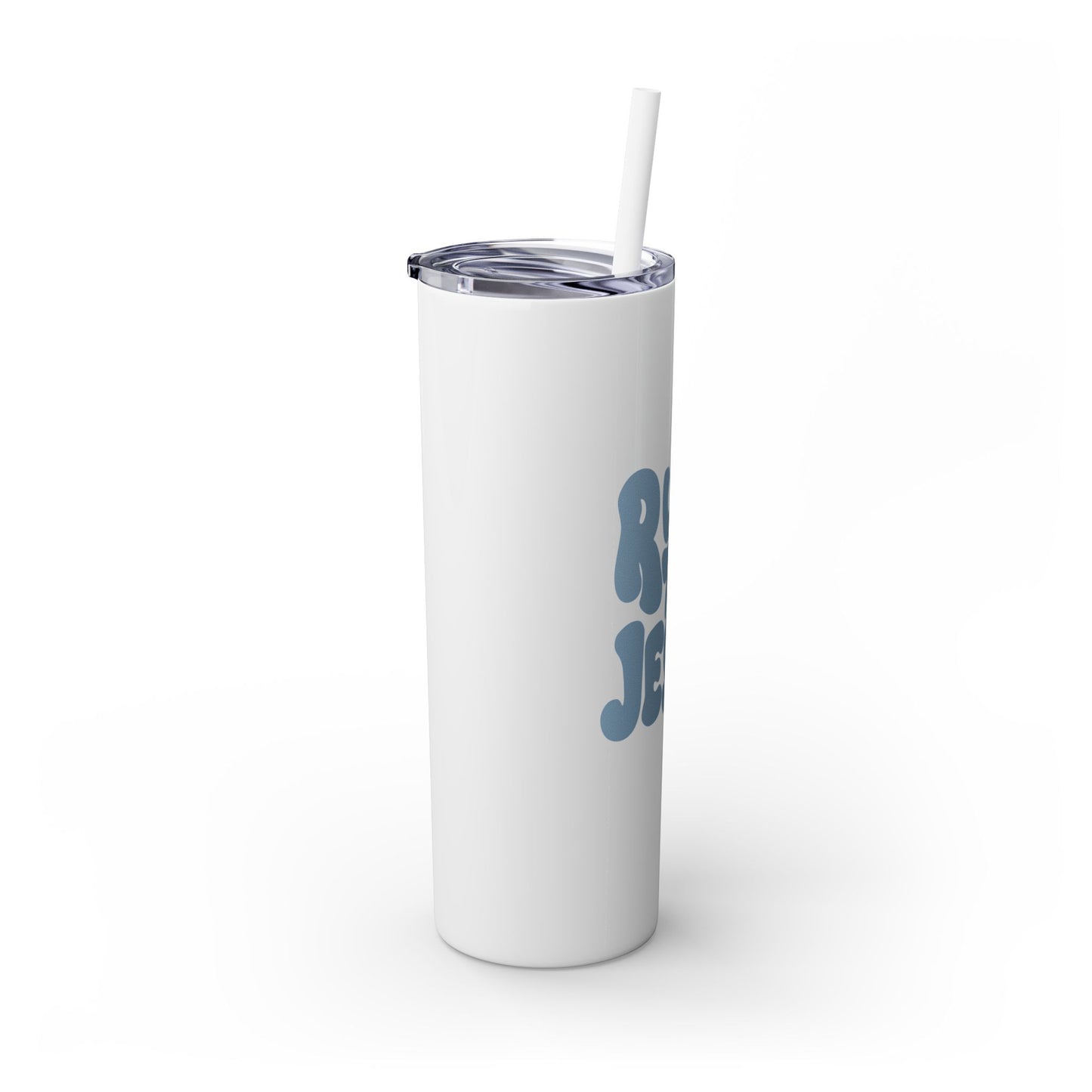 Run to Jesus - 20oz Stainless Steel Skinny Tumbler with Straw