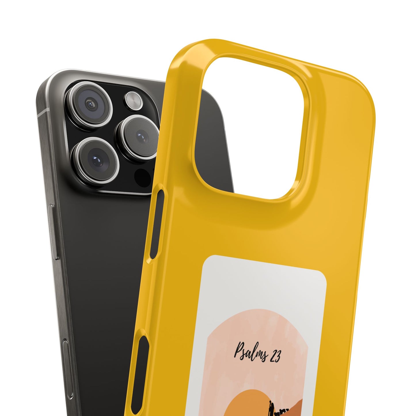 Dual-Layer Phone Case Inspired by Psalm 23 - #yellow