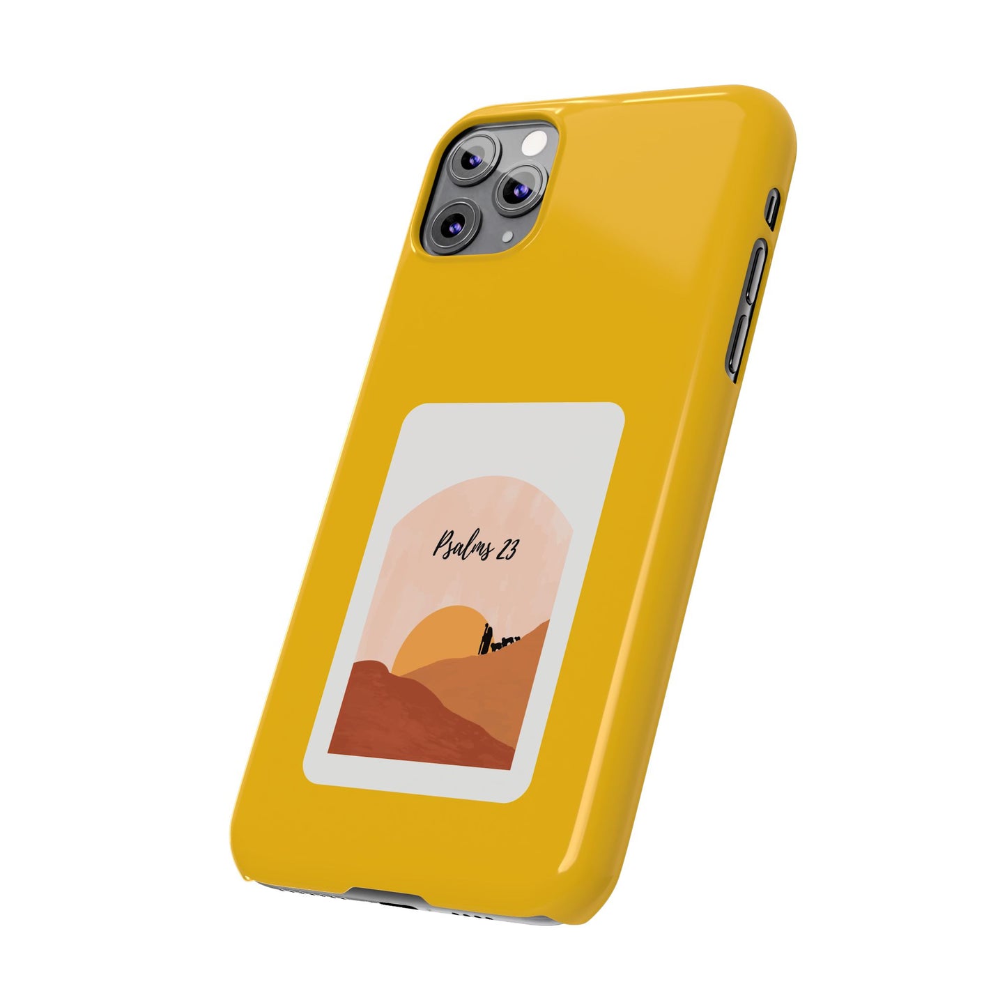 Dual-Layer Phone Case Inspired by Psalm 23 - #yellow