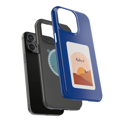 Dual-Layer Phone Case Inspired by Psalm 23 - #Darkblue