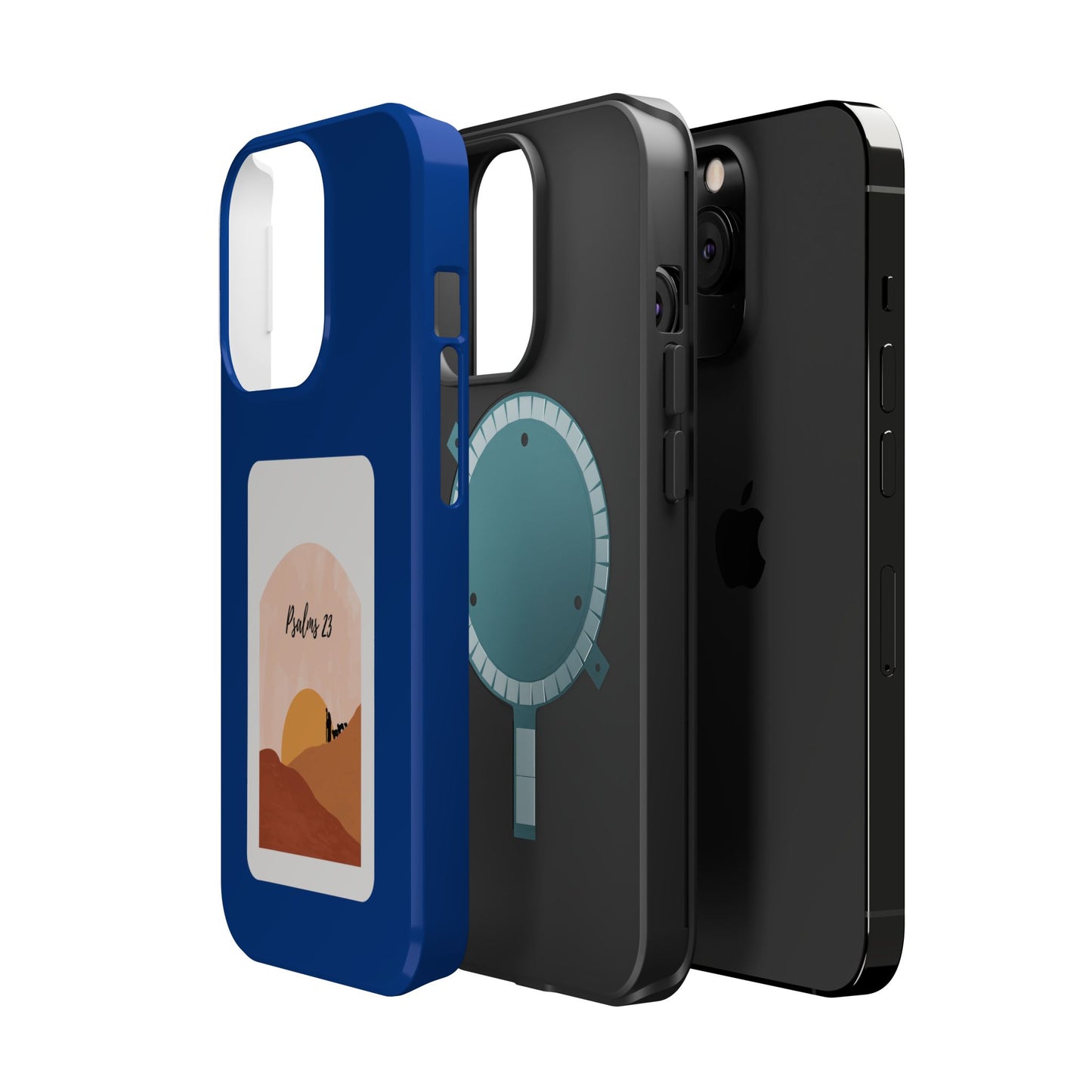 Dual-Layer Phone Case Inspired by Psalm 23 - #Darkblue