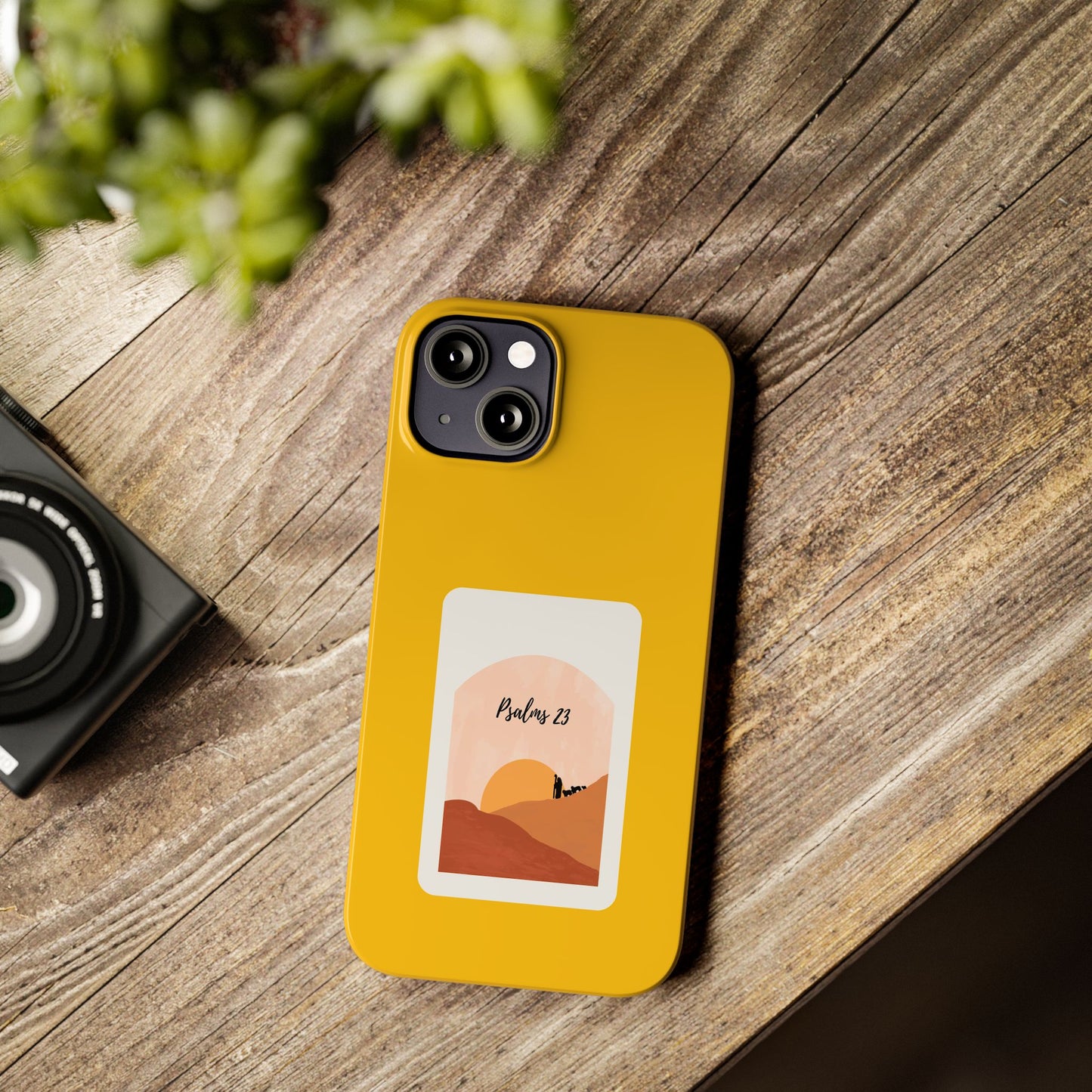 Dual-Layer Phone Case Inspired by Psalm 23 - #yellow