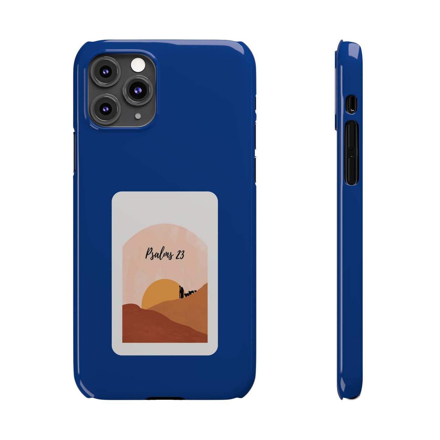 Dual-Layer Phone Case Inspired by Psalm 23 - #Darkblue