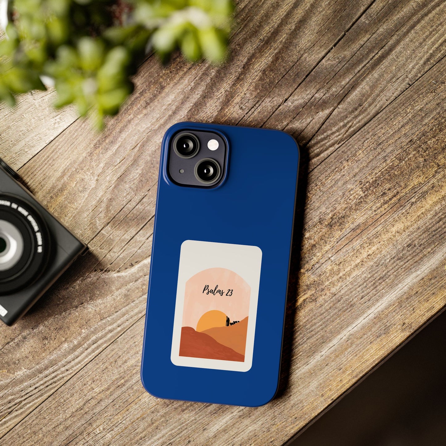 Dual-Layer Phone Case Inspired by Psalm 23 - #Darkblue