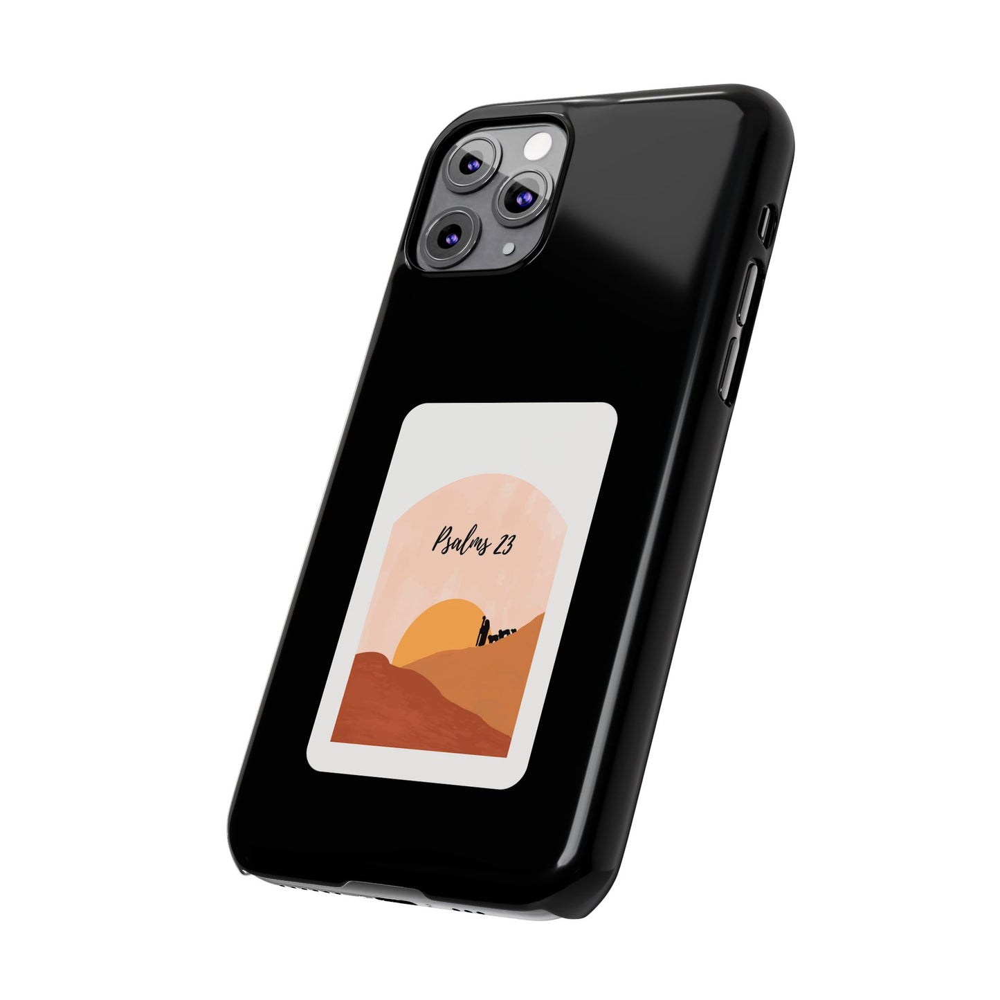 Dual-Layer Phone Case Inspired by Psalm 23 - #Black