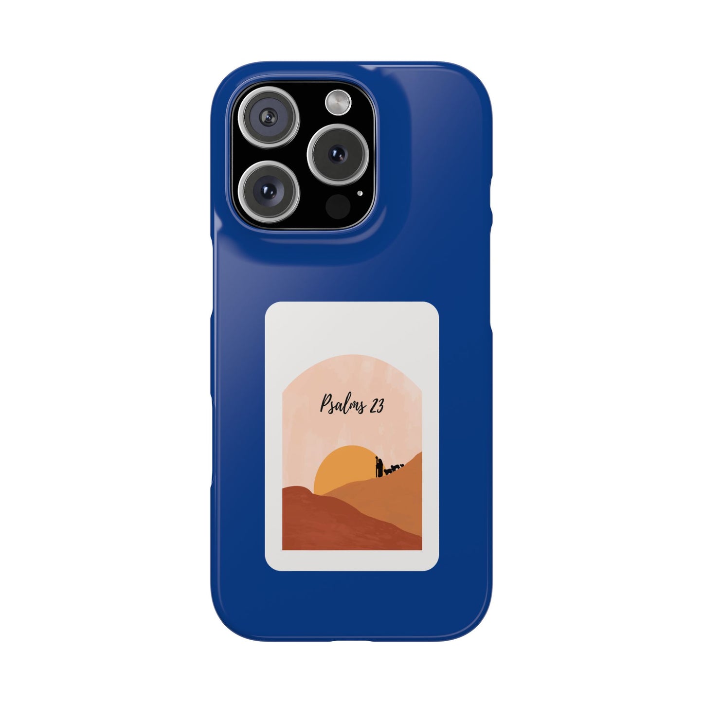 Dual-Layer Phone Case Inspired by Psalm 23 - #Darkblue