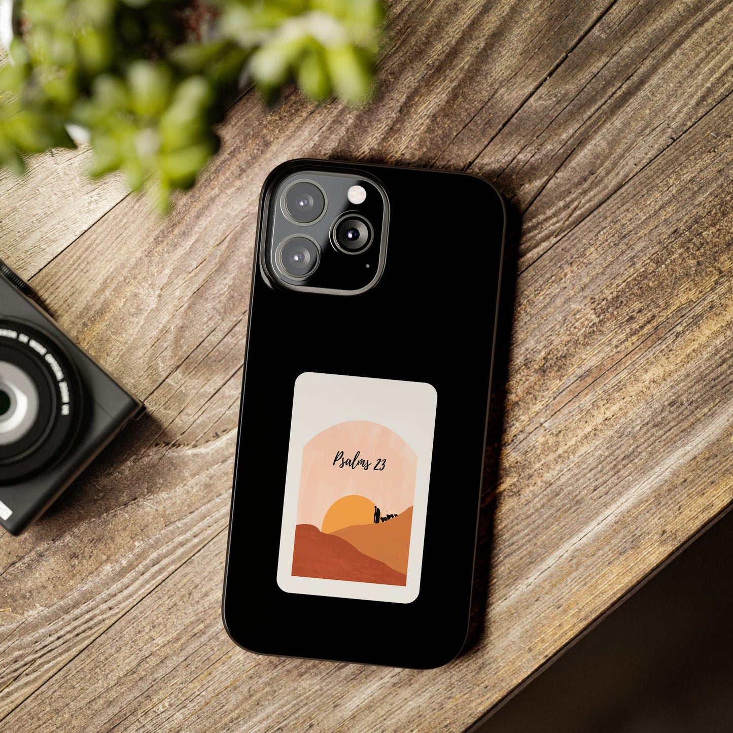 Dual-Layer Phone Case Inspired by Psalm 23 - #Black