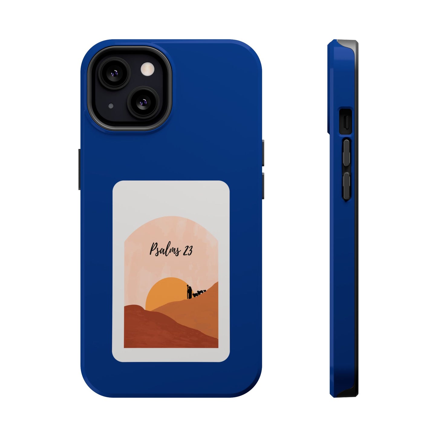 Dual-Layer Phone Case Inspired by Psalm 23 - #Darkblue