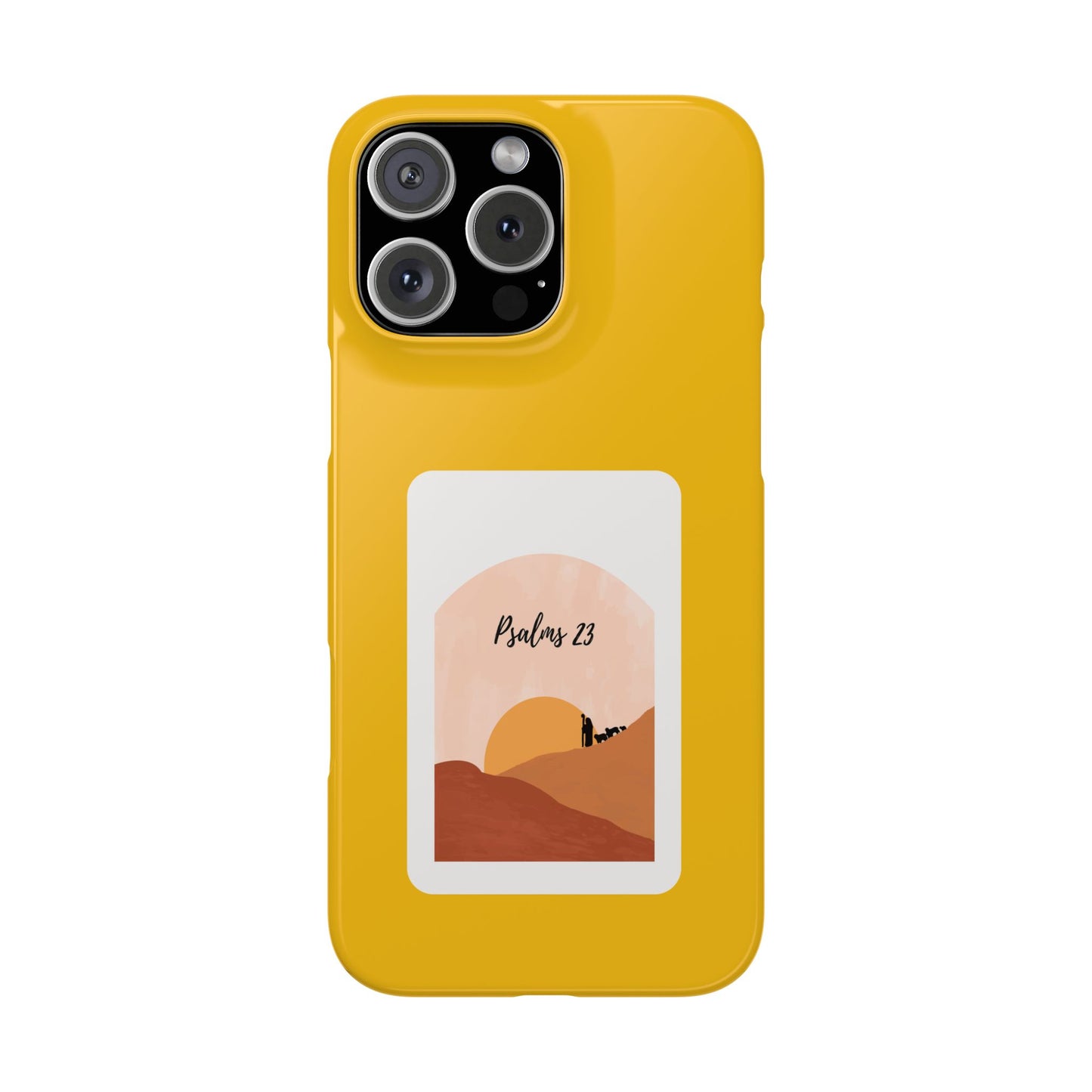 Dual-Layer Phone Case Inspired by Psalm 23 - #yellow