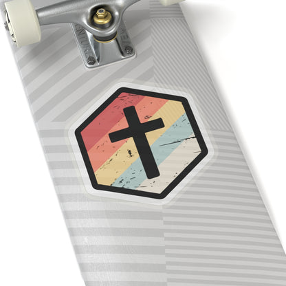 Retro Vintage Cross - Sticker