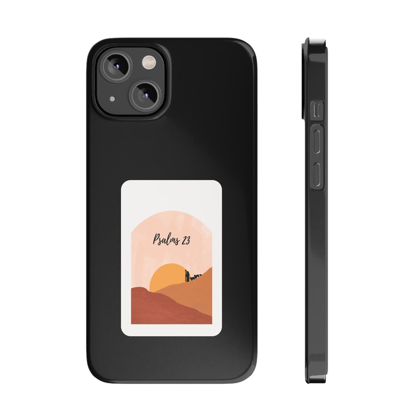 Dual-Layer Phone Case Inspired by Psalm 23 - #Black