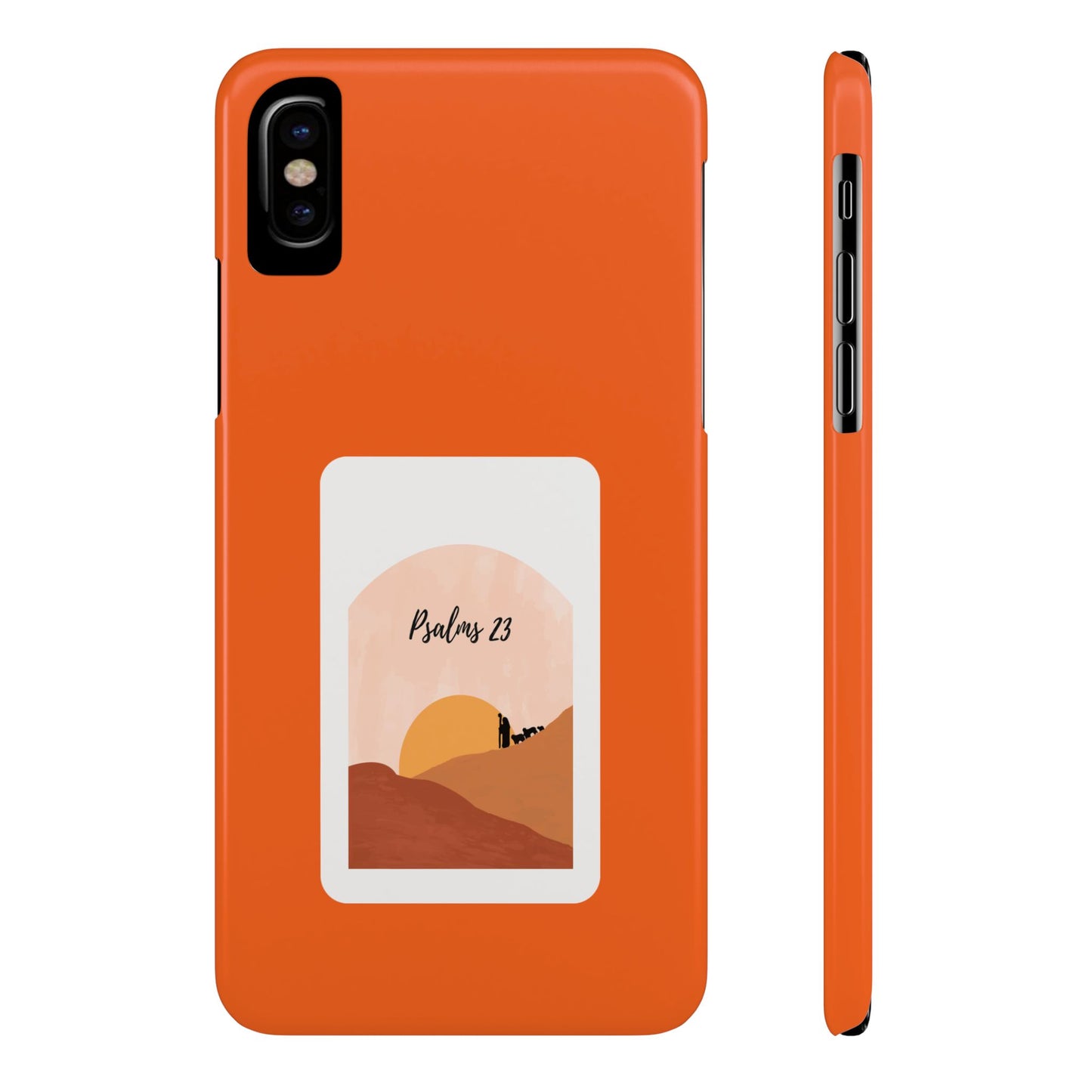 Dual-Layer Phone Case Inspired by Psalm 23 - #Orange