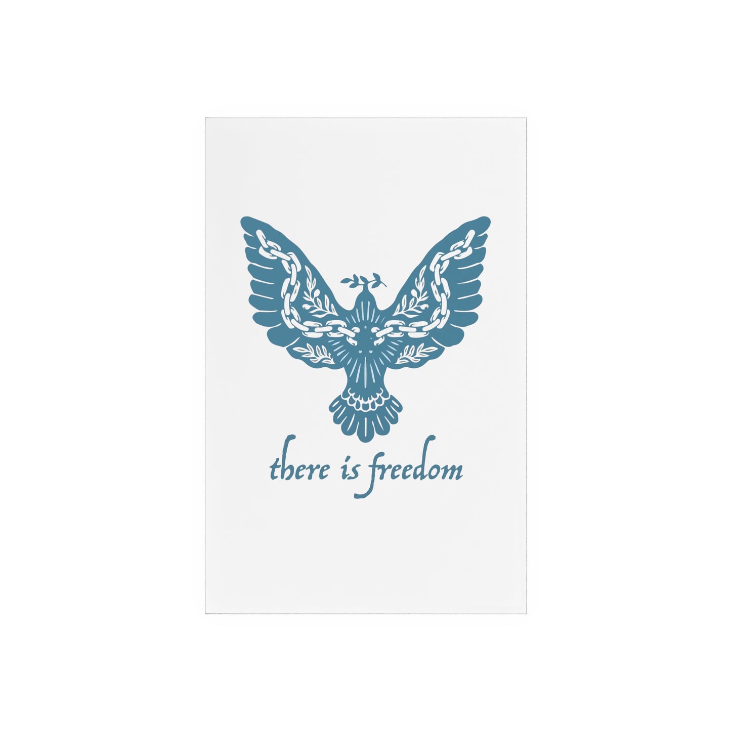 Freedom Acrylic Sign with Wooden Stand