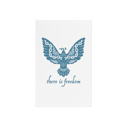 Freedom Acrylic Sign with Wooden Stand